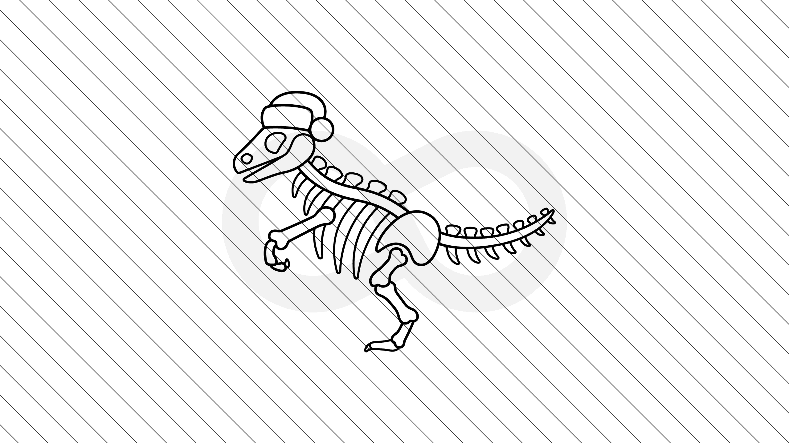 Christmas Skeleton with Hat 2