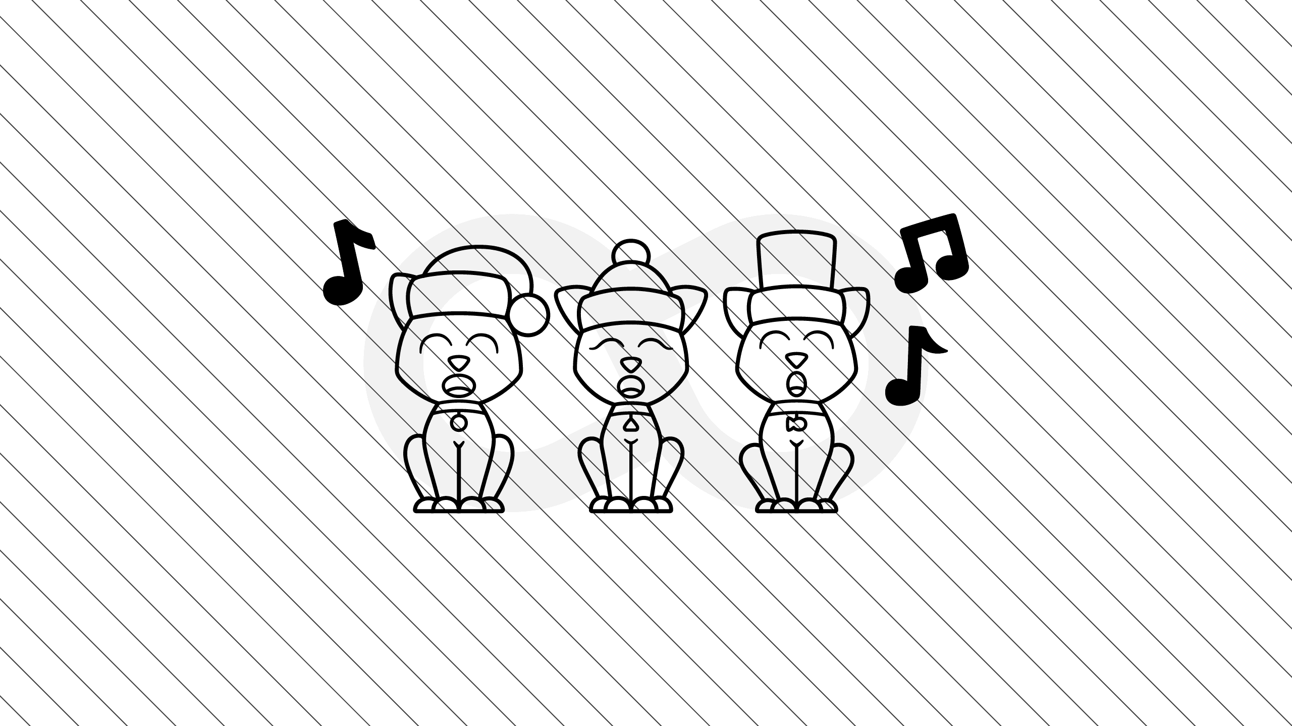 Christmas Cat Carolers